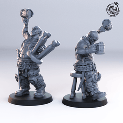 3D Printed Cast n Play Drunk Orc Townsfolk 28mm 32mm D&D (Online Only)