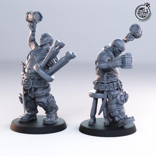 3D Printed Cast n Play Drunken Orcs 28mm 32mm D&D (Online Only)