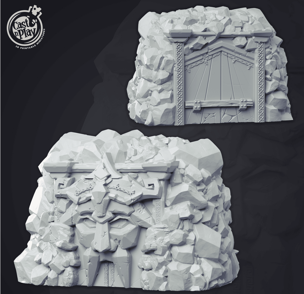3D Printed Cast n Play - Dwarven Mine Entrance 28mm 32mm D&D (Online Only)