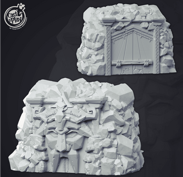 3D Printed Cast n Play - Dwarven Mine Entrance 28mm 32mm D&D (Online Only)