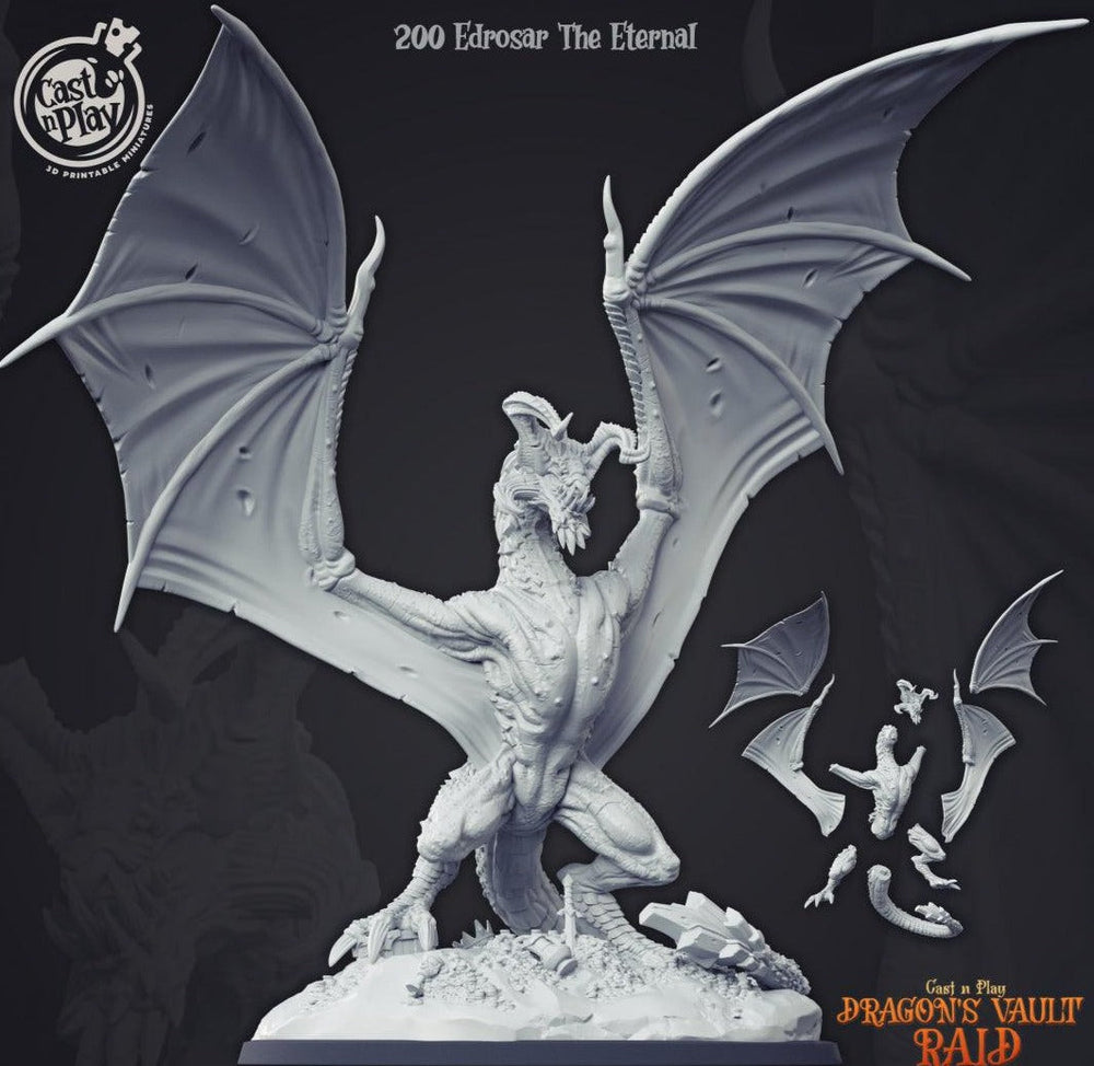 3D Printed Cast n Play Edrosdar The Eternal Dragon 28 32mm D&D (Online Only)