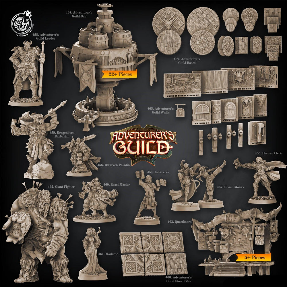 3D Printed Cast n Play Elvish Monk 28mm 32mm D&D (Online Only)