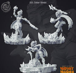 3D Printed Cast n Play Ember Stream Mount Magma 28mm 32mm D&D (Online Only)