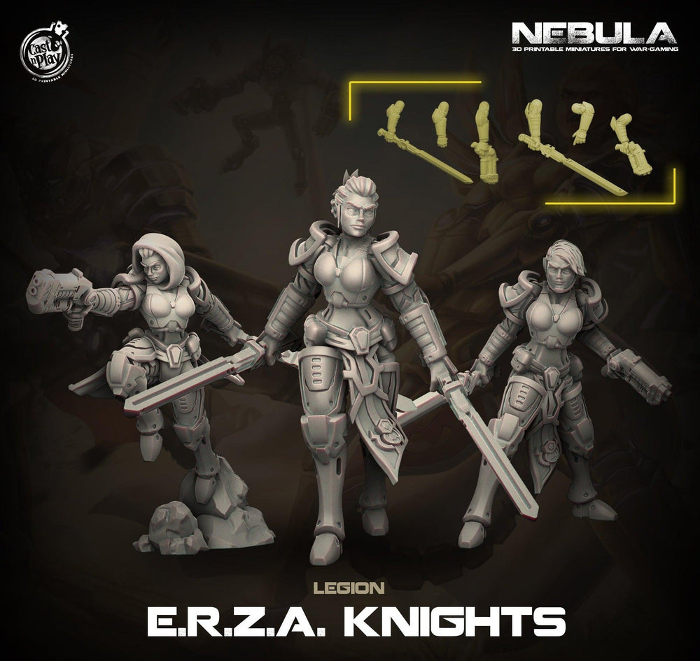 3D Printed Cast n Play ERZA Knights Nebula Origins 28mm 32mm D&D (Online Only)