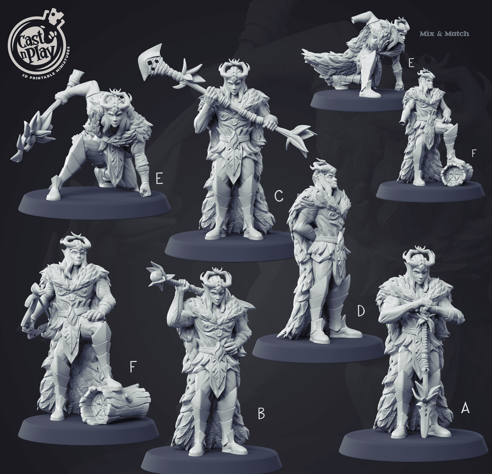 3D Printed Cast n Play Fairy King Set 28mm 32mm D&D (Online Only)