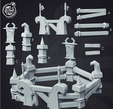 3D Printed Cast n Play - Fighting Pit 28mm 32mm D&D (Online Only)