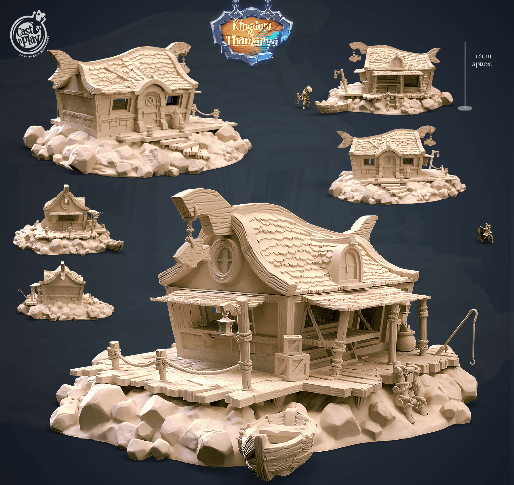 3D Printed Cast n Play Fisher's House Kingdom Of Thamarya 28mm 32mm D&D (Online Only)