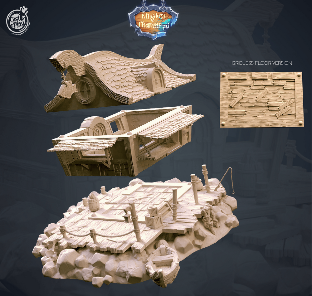 3D Printed Cast n Play Fisher's House Kingdom Of Thamarya 28mm 32mm D&D (Online Only)
