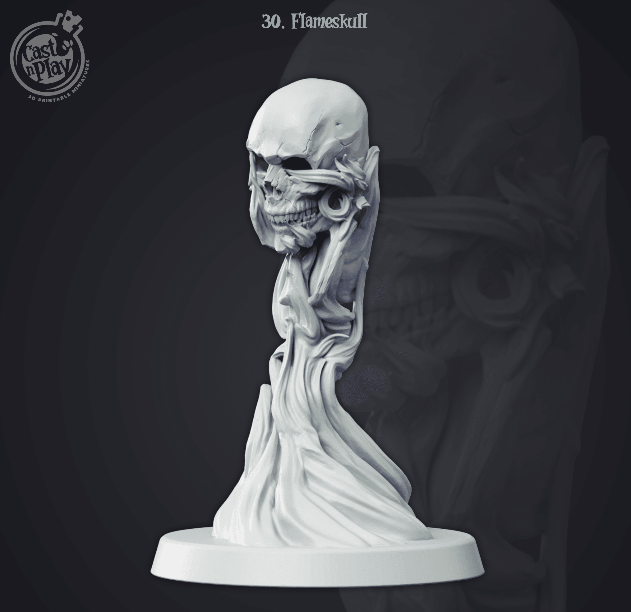 3D Printed Cast n Play Flameskull 28mm 32mm D&D (Online Only)