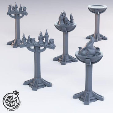 3D Printed Cast n Play - Floor Lamps 28mm 32mm D&D (Online Only)