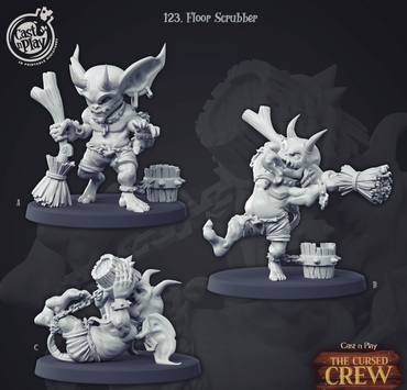 3D Printed Cast n Play Floor Scrubber Imps The Cursed Crew 28mm 32mm D&D (Online Only)
