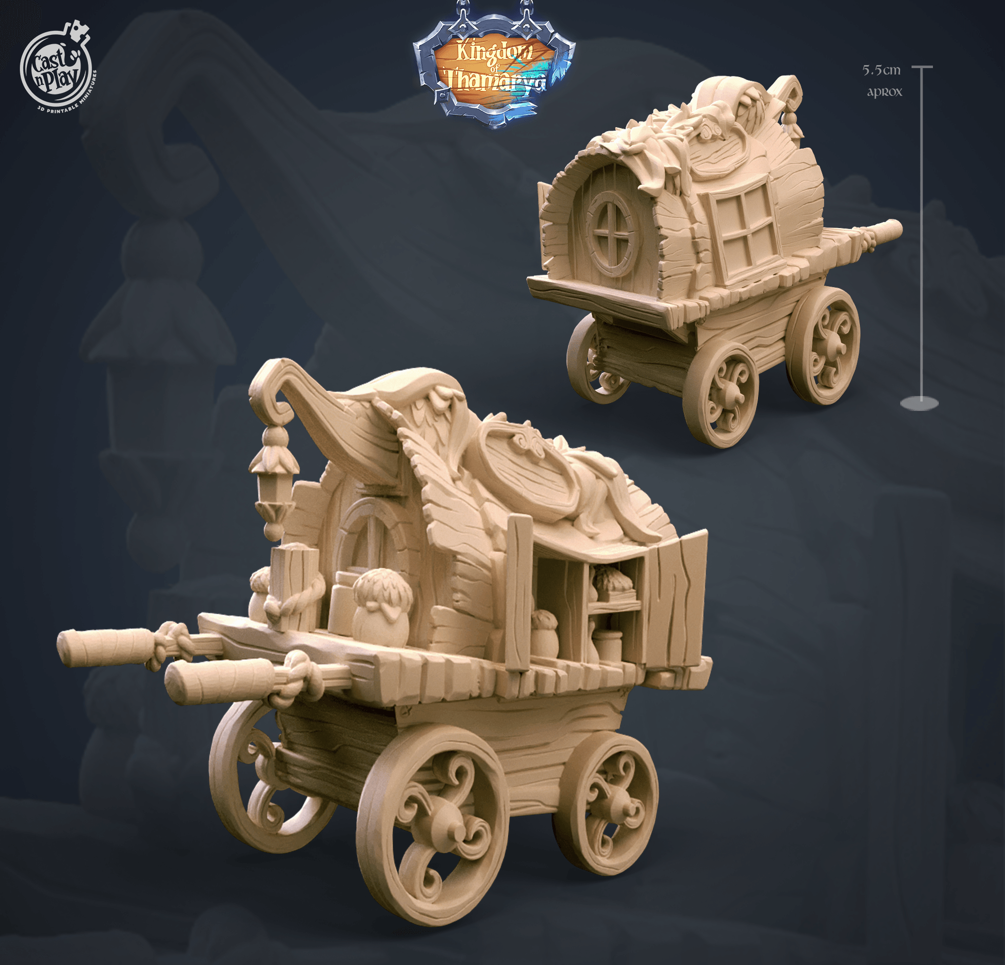 3D Printed Cast n Play Flowers Cart Kingdom Of Thamarya 28mm 32mm D&D (Online Only)