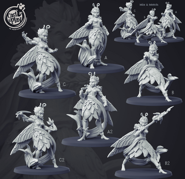 3D Printed Cast n Play - Forest Sprite Set 28mm 32mm D&D (Online Only)