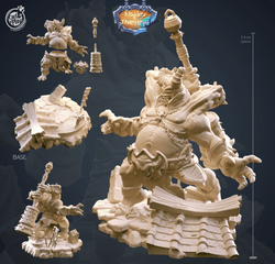 3D Printed Cast n Play Four Armed Demon Kingdom Of Thamarya 28mm 32mm D&D (Online Only)