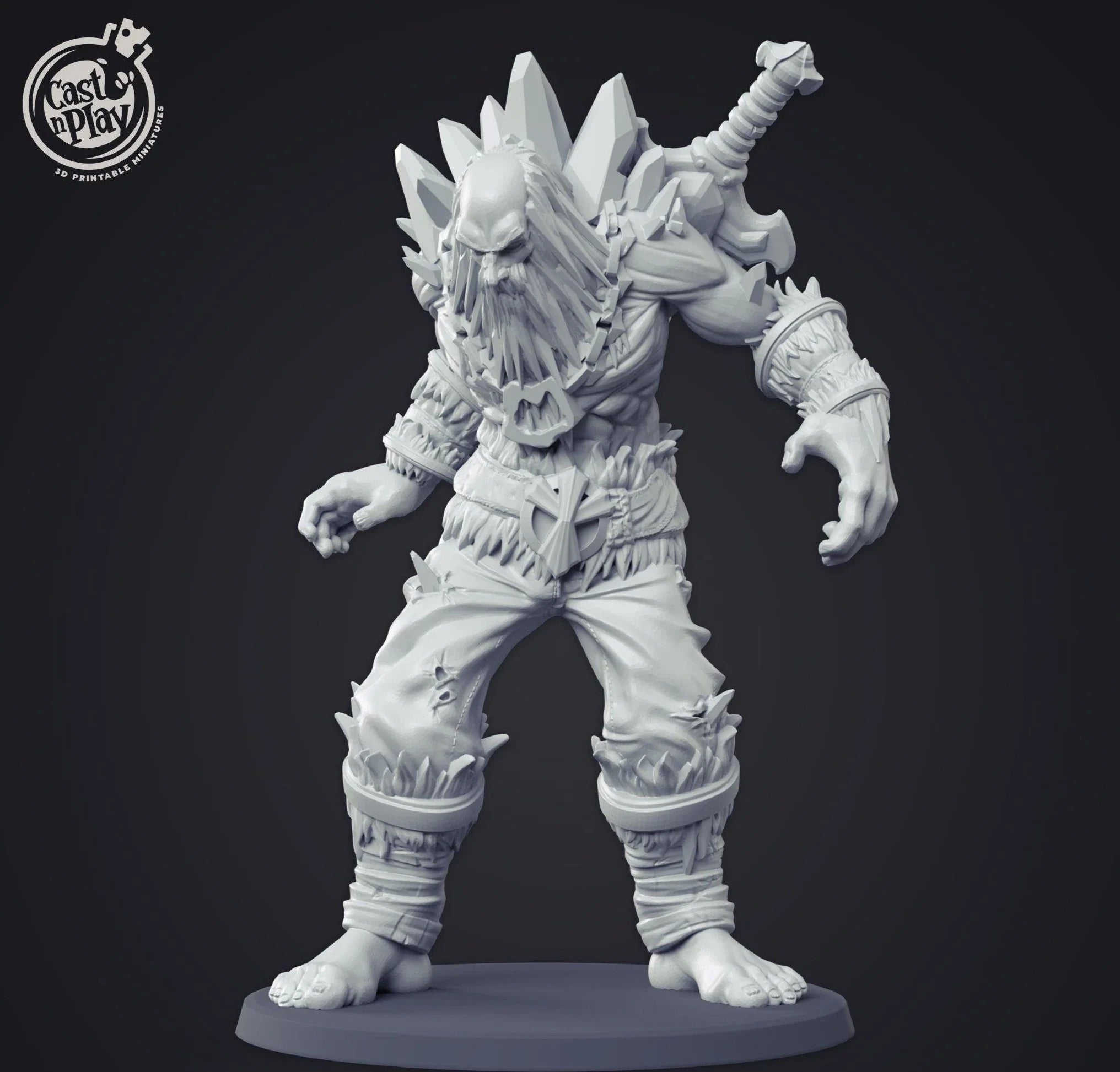 3D Printed Cast n Play Frost Giant 28mm 32mm D&D (Online Only)