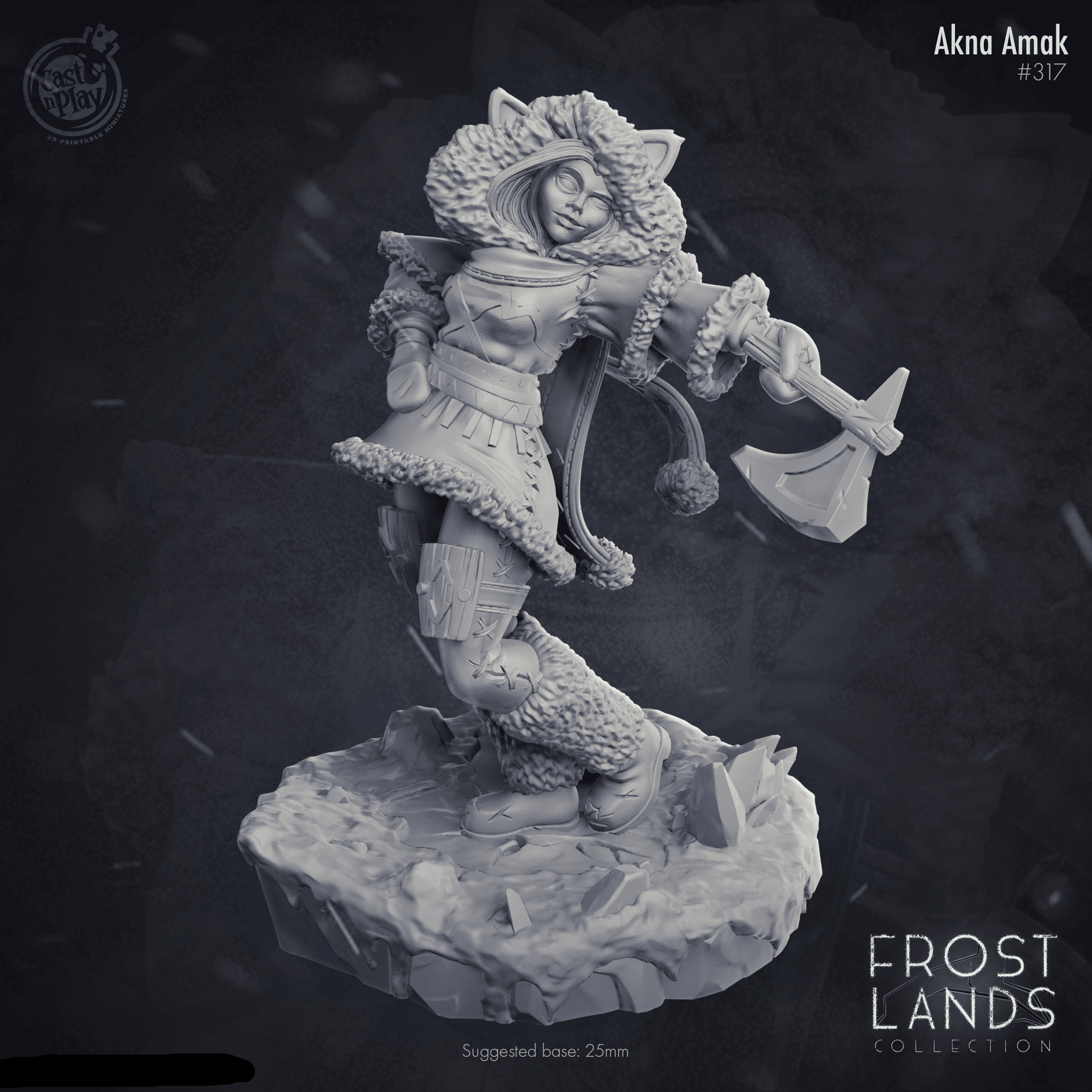 3D Printed Cast n Play Frostlands - Akna Amak 28mm 32mm D&D (Online Only)
