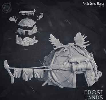 3D Printed Cast n Play Frostlands - Arctic Camp House 28mm 32mm D&D (Online Only)
