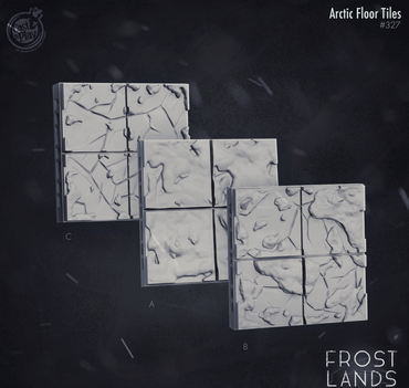 3D Printed Cast n Play Frostlands - Arctic Floor Tiles 28mm 32mm D&D (Online Only)