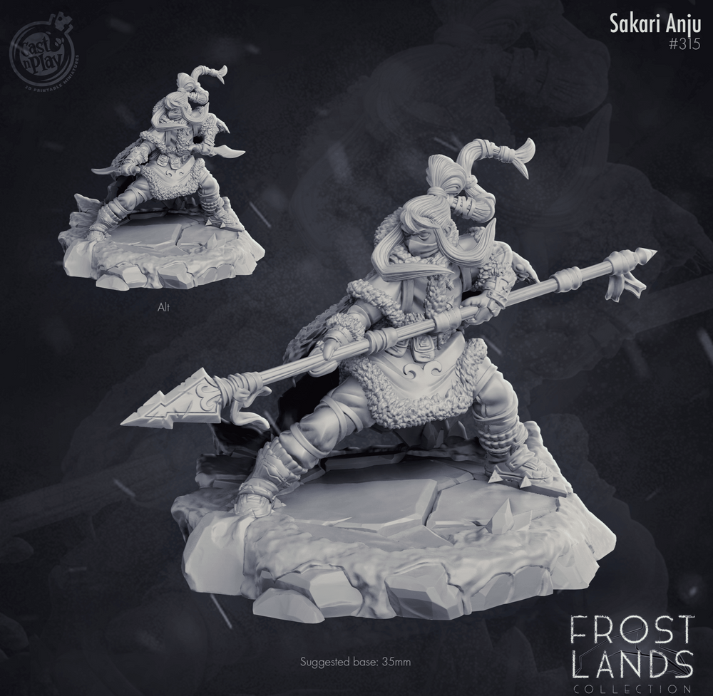 3D Printed Cast n Play Frostlands - Sakari Anyu  28mm 32mm D&D (Online Only)