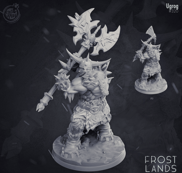 3D Printed Cast n Play Frostlands - Ugrog Frost Giant 28mm 32mm D&D (Online Only)