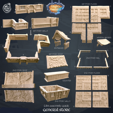 3D Printed Cast n Play General Store Kingdom Of Thamarya 28mm 32mm D&D (Online Only)