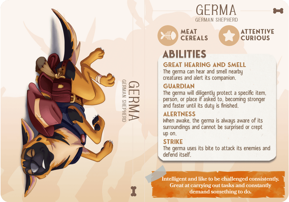 3D Printed Cast n Play German - German Shepherd Companions 28mm 32mm D&D (Online Only)