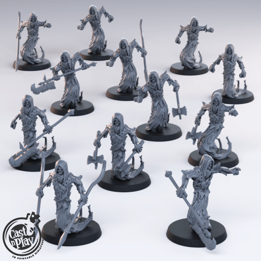 3D Printed Cast n Play - Ghosts 28mm 32mm D&D (Online Only)