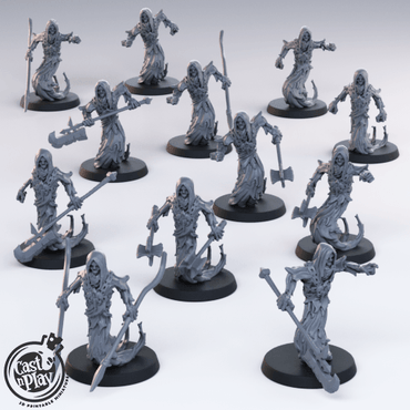 3D Printed Cast n Play - Ghosts 28mm 32mm D&D (Online Only)