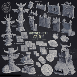 3D Printed Cast n Play Giant Totems Woodenhorn Clan 28mm 32mm D&D (Online Only)