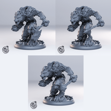 3D Printed Cast n Play Gnoll Leader Set Townsfolk 28mm 32mm D&D (Online Only)