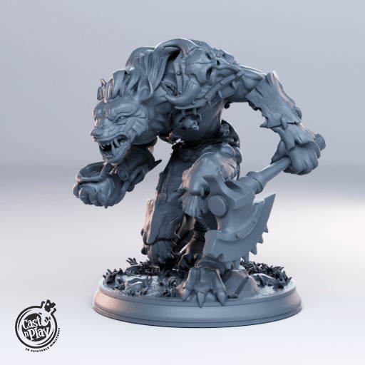 3D Printed Cast n Play Gnoll Leader Set Townsfolk 28mm 32mm D&D (Online Only)