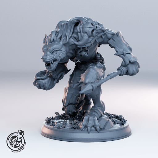 3D Printed Cast n Play Gnoll Leader Set Townsfolk 28mm 32mm D&D (Online Only)