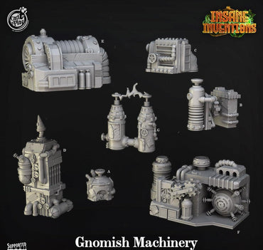 3D Printed Cast n Play Gnomish Machinery Insane Inventions 28mm 32mm D&D (Online Only)