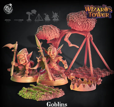 3D Printed Cast n Play Goblin Band - Wizard's Tower - 28mm 32mm D&D (Online Only)