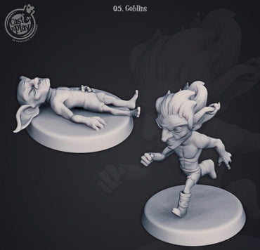 3D Printed Cast n Play - Goblins 28mm 32mm D&D (Online Only)