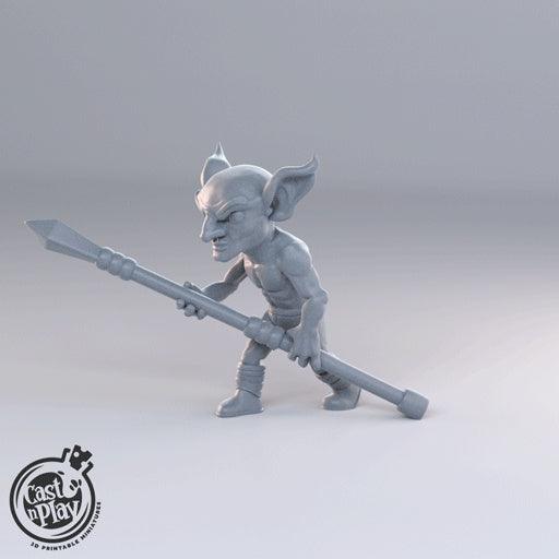 3D Printed Cast n Play - Goblins with Weapons 28mm 32mm D&D (Online Only)
