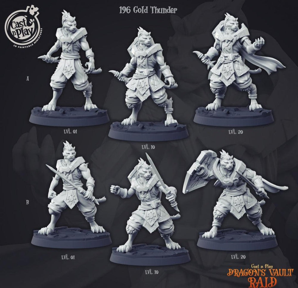 3D Printed Cast n Play Gold Thunder Dragon's Hoard 28mm 32mm D&D (Online Only)