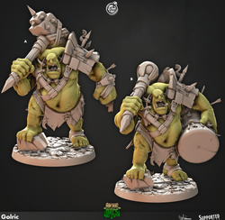 3D Printed Cast n Play Golric Iron Skull Orcs 28mm 32mm D&D (Online Only)