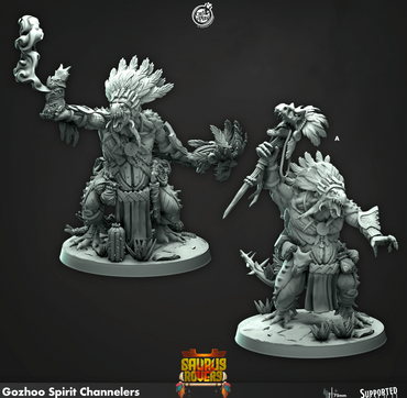 3D Printed Cast n Play Gozhoo Spirit Channelers Saurus Rovers Set 28mm 32mm D&D (Online Only)