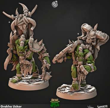 3D Printed Cast n Play Grakha Uzkor Iron Skull Orcs 28mm 32mm D&D (Online Only)