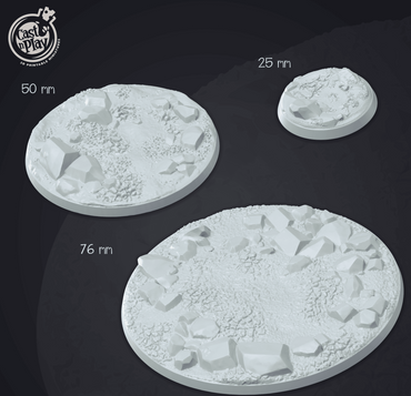 3D Printed Cast n Play - Ground Bases 28mm 32mm D&D (Online Only)