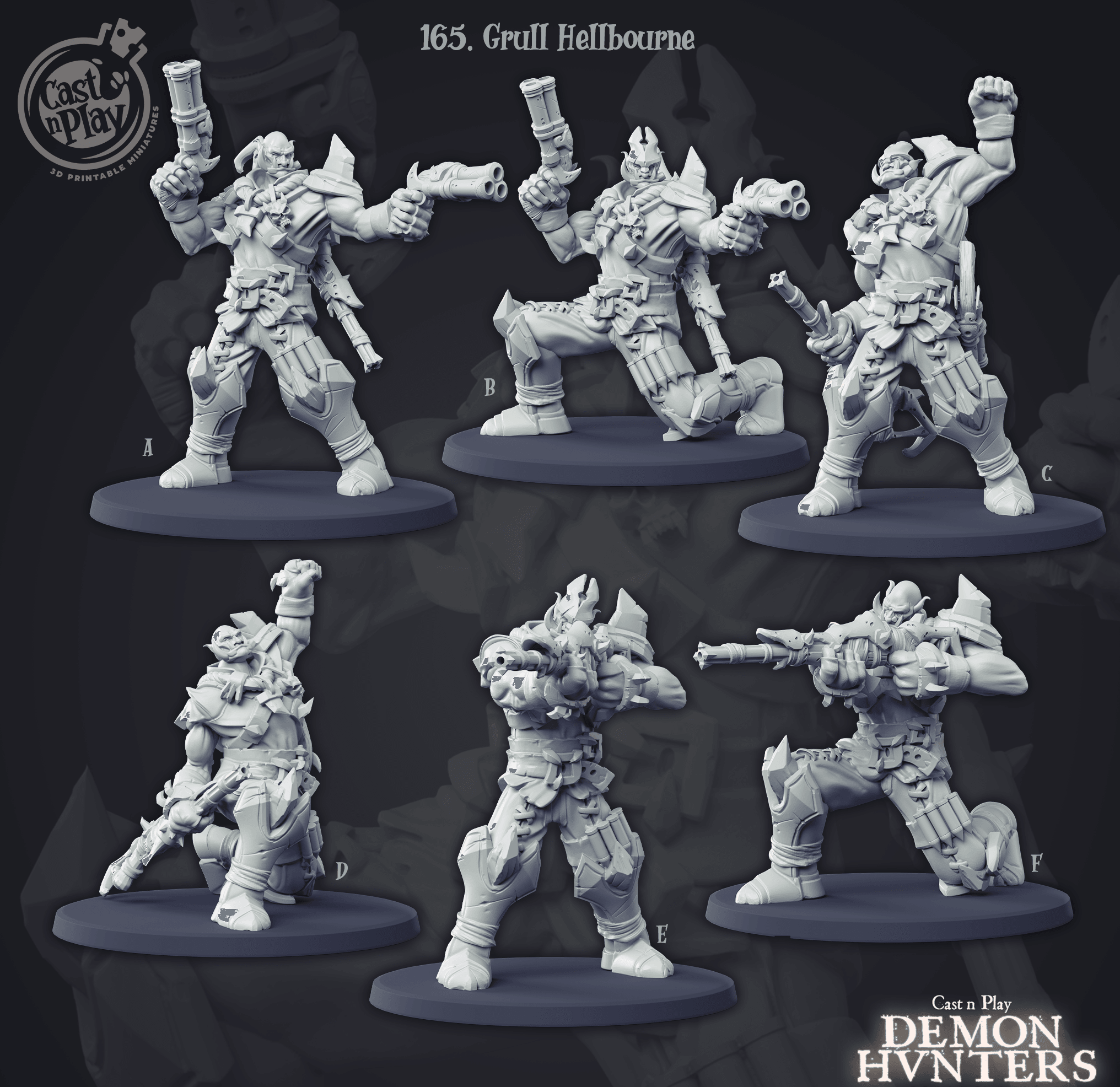 3D Printed Cast n Play Grul Hellbourne 28mm 32mm D&D (Online Only)