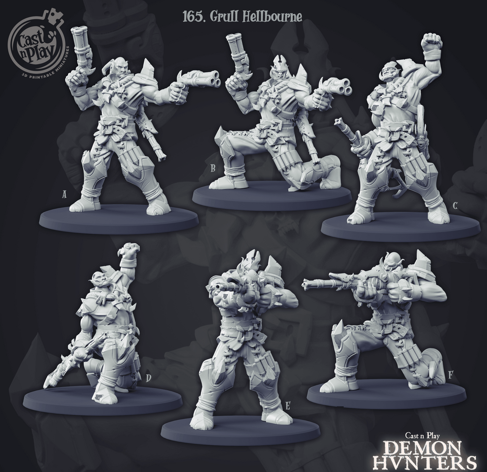 3D Printed Cast n Play Grul Hellbourne 28mm 32mm D&D (Online Only)