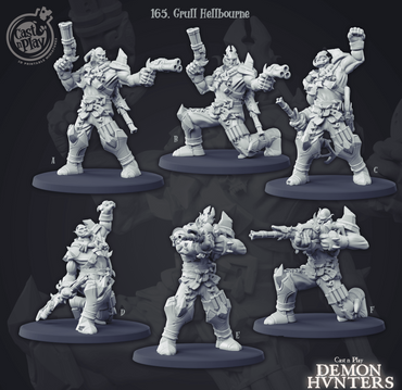 3D Printed Cast n Play Grul Hellbourne 28mm 32mm D&D (Online Only)