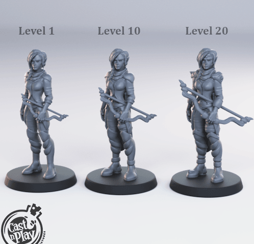 3D Printed Cast n Play - Half-Elf Ranger 28mm 32mm D&D (Online Only)
