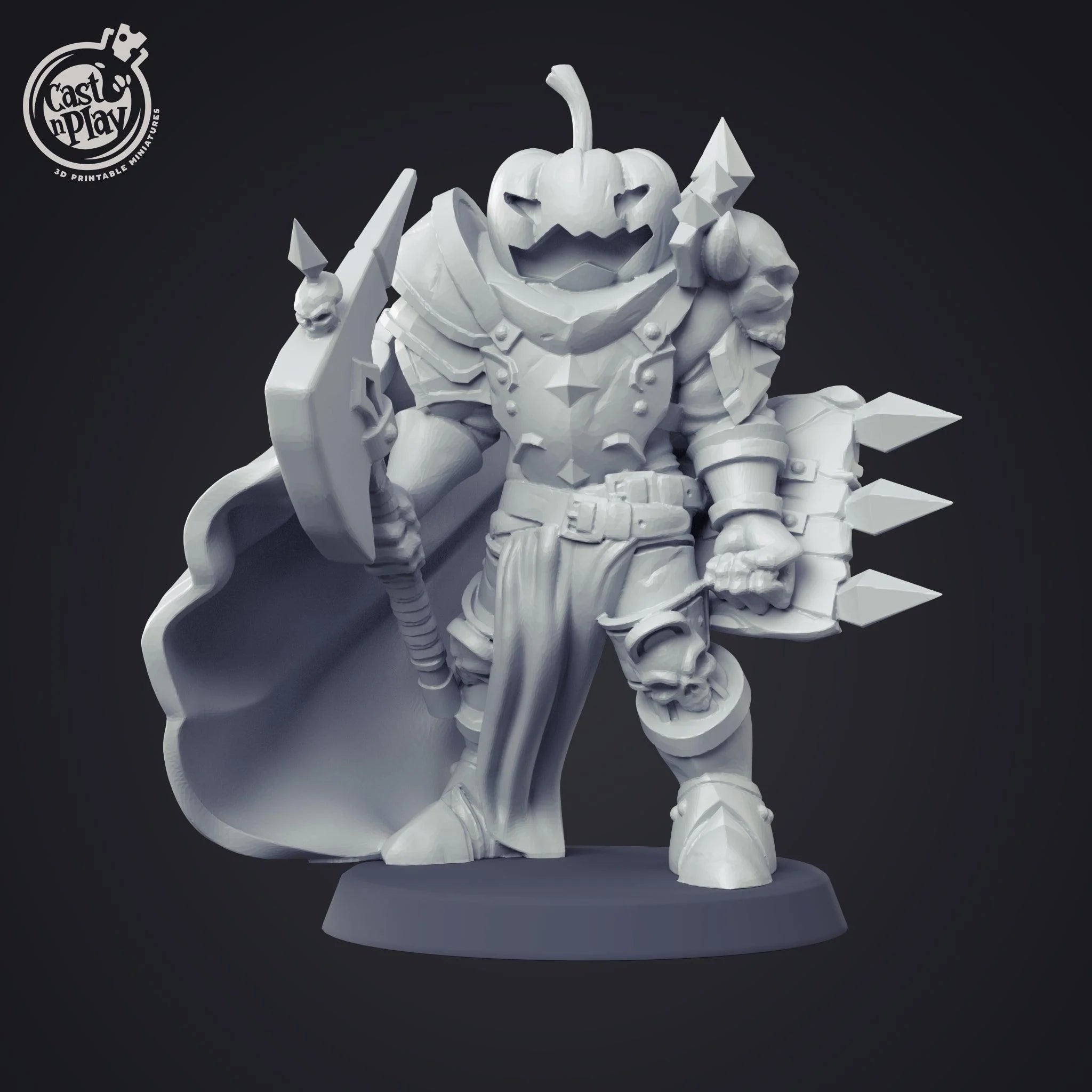3D Printed Cast n Play Halloween Warrior 28mm 32mm D&D (Online Only)