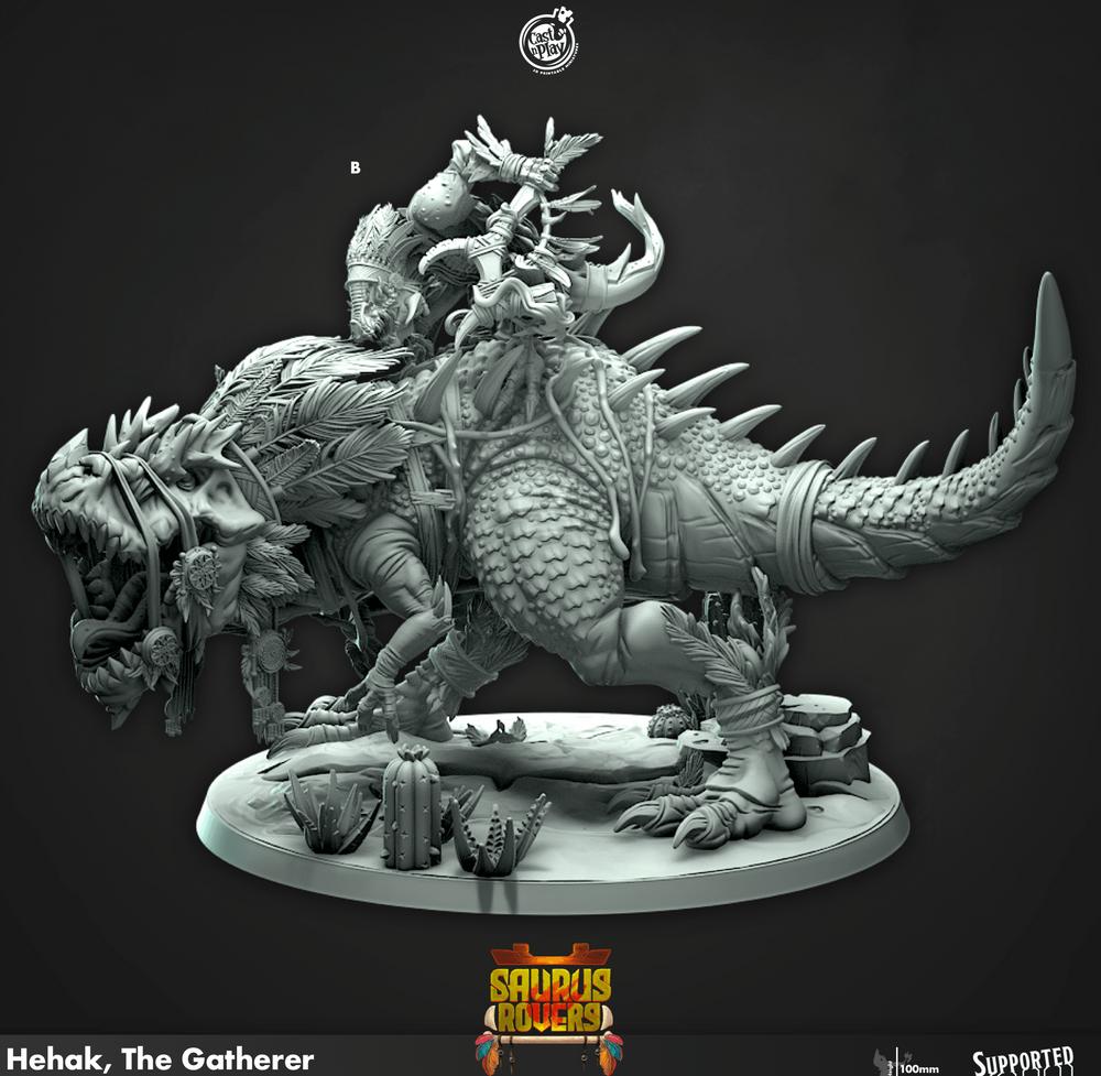 3D Printed Cast n Play Hehak The Gatherer Saurus Rovers Set 28mm 32mm D&D (Online Only)