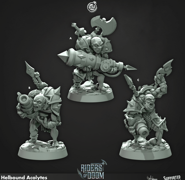 3D Printed Cast n Play Hellbound Acolytes Riders of Doom Set 28mm 32mm D&D (Online Only)
