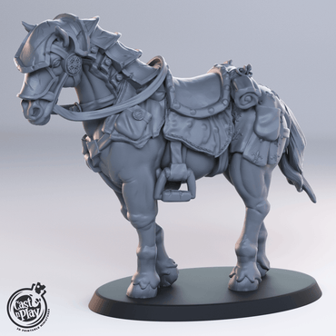 3D Printed Cast n Play Horses  Set Townsfolk 28mm 32mm D&D (Online Only)