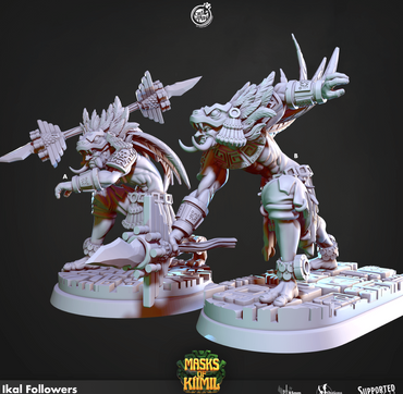 3D Printed Cast n Play Ikal Followers Masks of Kiimil 28 32mm D&D (Online Only)